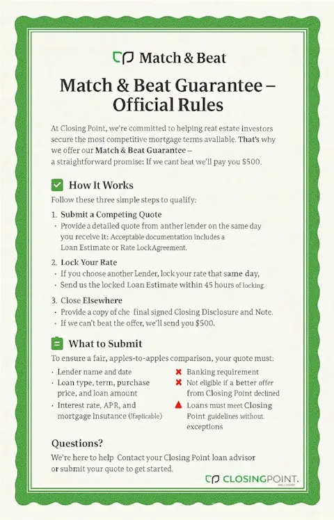 Match & Beat Guarantee Rules
